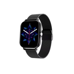 Smartwatch zegarek damski męski gumowy pasek sport bluetooth rozmowy czarny