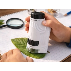 Mikroskop kompaktowy optyczny lupa 120x zoom LED UV focus edukacyjny — zdjęcie 4