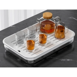 Taca kuchenna dwuwarstwowa ociekacz na naczynia warzywa owoce plastikowa