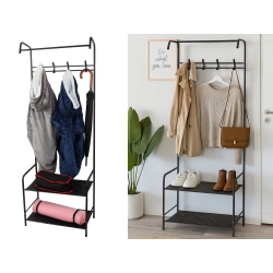 Wieszak stojący na ubrania odzież wierzchnią kurtki na buty stojak półki