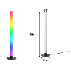Lampa stojąca podłogowa biurkowa 40cm led rgb nowoczesna dekoracyjna
