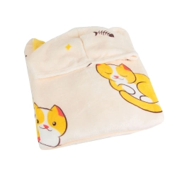 Ciepła bluza kotek koc oversize xxl 2w1 gruba futrzak miękka z kapturem