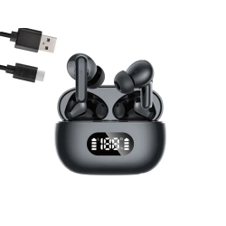 Słuchawki douszne bluetooth bezprzewodowe z etui ładującym led i mikrofonem