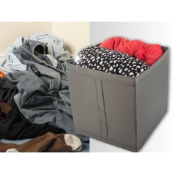 Organizer pudełko pojemnik na ubrania odzież pościel do szafy na regał duże