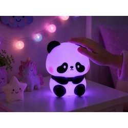 Lampka nocna silikonowa panda LED RGB dla dzieci dotykowa akumulatorowa - zdjęcie 13