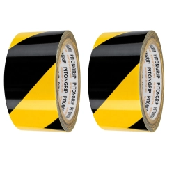 Taśma ostrzegawcza winylowa żółto-czarna 49 mm x 18 m samoprzylepna