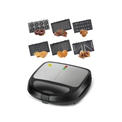 Opiekacz 6w1 toster gofrownica donuty wymienne płyty 850W nieprzywierający Verk Group