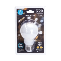 Żarówka LED Filament Mlecznobiały A60 E27 6W