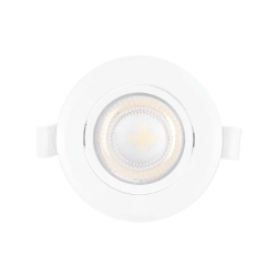 Podtynkowy okrągły downlight LED z regulowanym kątem 7W Żółte