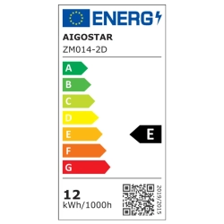 LED Metalowy kinkiet płaski biały 12W Barwa Ciepła