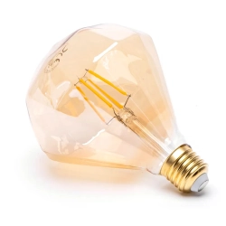 Ozdobna Żarówka LED Filament Diament E27 4W Ciepła 320lm 1800K