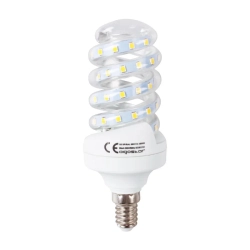 Żarówka spiralna LED E14 9W biała zimna 840lm