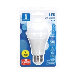 Żarówka LED A60 E27 6W 2700K 540lm z czujnikiem ruchu energooszczędna do salonu
