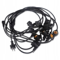 Girlanda sieciowa ogrodowa sznur z oprawkami E27 na 230V