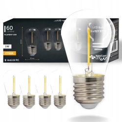 Żarówki ledowe retro Edison LED E27 Filament Vita ST14 2700K 1W