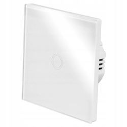 Włącznik schodowy szklany dotykowy RF Smart House Biały