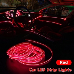 Neon taśma neonowa led do dekoracji wnętrza samochodu 3m/12V Czerwona