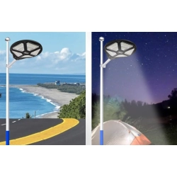 Latarnia solarna UFO 850 LED 1800W, czujnik ruchu, pilot i mocowanie