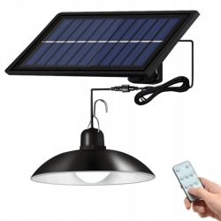 Żyrandol solarny lampa wisząca ogrodowa zewnętrzna 1,5W 140lm z pilotem