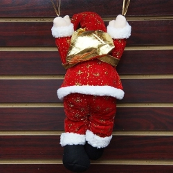 Mikołaj na spadochronie świąteczna maskotka 30cm do powieszenia