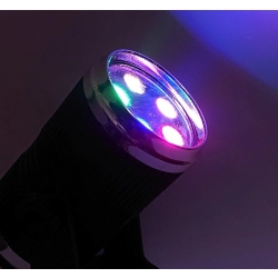 Stroboskop mini reflektor disco 5x1W LED RGB sound-activated / automat