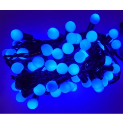 Lampki choinkowe kulki 100 LED-10m niebieskie małe perełki led