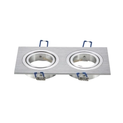 Oprawa podtynkowa podwójna do lamp sufitowych srebrna Aigostar model 273233623