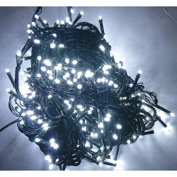 Lampki choinkowe sznur 25m/500 diod LED światełka białe zimne stałe