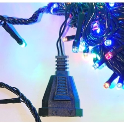 Lampki choinkowe multikolor sznur 25m/500 diod LED światełka flash