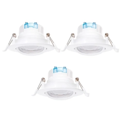 Panel okrągły downlight podtynkowy LED E6 regulowany kąt 3 szt. 5 W