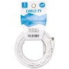 Kabel antenowy 10 m biały zapewniający wygodne podłączenie urządzeń