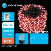 Lampki choinkowe na 3 baterie AA czerwone 100led 5m