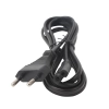 Kabel zasilający z płaską wtyczką 1,8 m czarny