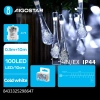 Lampki choinkowe krople deszczu 100 LED 10m na 3 baterie AA do dekoracji zewnętrznych