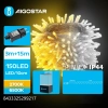 Sznur ciepłych i zimnych lampek led 15mb 150led Ip44 z zasilaczem