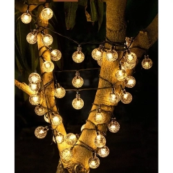 Girlanda ogrodowa solarna małe ciepłe kulki na balkon drzewo płotek 30led 4metry