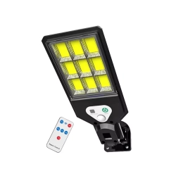 Mała Latarnia uliczna solarna 15W COB, z pilotem, czujnikiem ruchu i zmierzchu