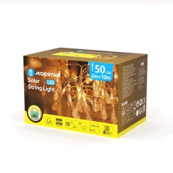 Solarna lampki w kształcie kropli deszczu 50led Ciepła biel 10M - zdjęcie 1