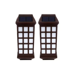 2x Lampka ścienna kinkiet solarny biały chłodny ogrodowy zewnętrzny
