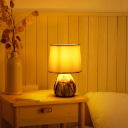 Ceramiczna lampa stołowa bez źródła światła E14