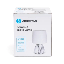 Ceramiczna lampa stołowa bez źródła światła E14