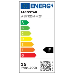 Żarówka diodowa LED A60 E27 15W 4000k