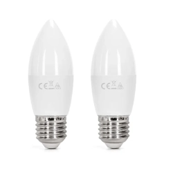 2 x Żarówka LED C37 E27 10W 940lm ciepła do salonu energooszczędna