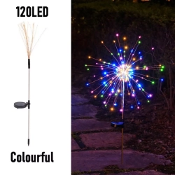 2x Dmuchawiec solarny puszysta kula światełek 40 drucików po 3 led multikolor