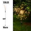 2x Dmuchawiec solarny puszysta kula światełek 40 drucików po 3 led ciepła