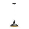 Żelazna lampa wisząca czarna bez źródła światła E27