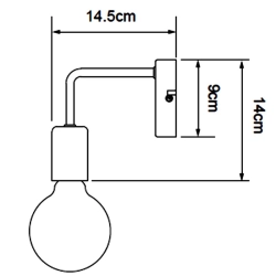 Kinkiet Metalowa lampa ścienna czarna E27