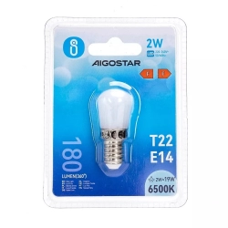 Żarówka LED T22 E14 2W mini 22x51mm ciepła lub zimna 180lm do lodówki