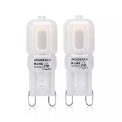 2x Żarówka diodowa SMD LED G9 2W mleczna zimna 230V