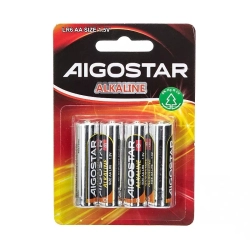 Baterie alkaliczne R6, AA, duże paluszki Aigostar LR06 1.5V 4 szt.